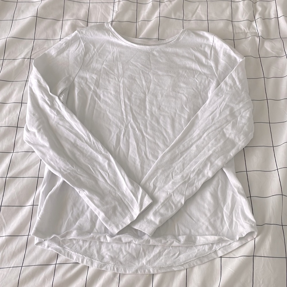 White, long sleeved,XL, “Favorite Tee”, SO